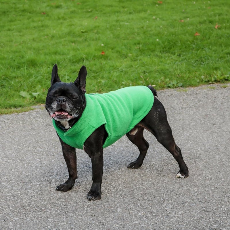 Jacko & Co - Fleece Vest Dog Sweater with Leash Ring - Soft, Warm & Lightweight Pullover Coat for Small & Medium Dogs, Puppies & Cats - Cozy Fall/Winter/Spring Pet Jacket (Green, X-Large 17-25lbs) - Image 2